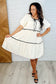 If This World Was Mine Tiered Half Sleeve Dress in Ivory - Loving God