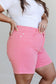 Jenna High Rise Control Top Cuffed Shorts in Pink - Loving God