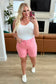 Jenna High Rise Control Top Cuffed Shorts in Pink - Loving God