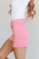 Jenna High Rise Control Top Cuffed Shorts in Pink - Loving God
