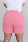 Jenna High Rise Control Top Cuffed Shorts in Pink - Loving God