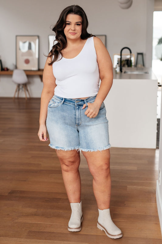 Jenny High Rise Cutoff Dad Shorts - Loving God