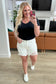 Jessie High Rise Rigid Magic Cutoff Shorts in White - Loving God