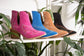 Journee Ankle Boots in Magenta - Loving God