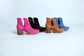 Journee Ankle Boots in Magenta - Loving God