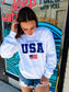 Lateral Gig | God Bless The USA Crewneck Sweatshirt - Loving God