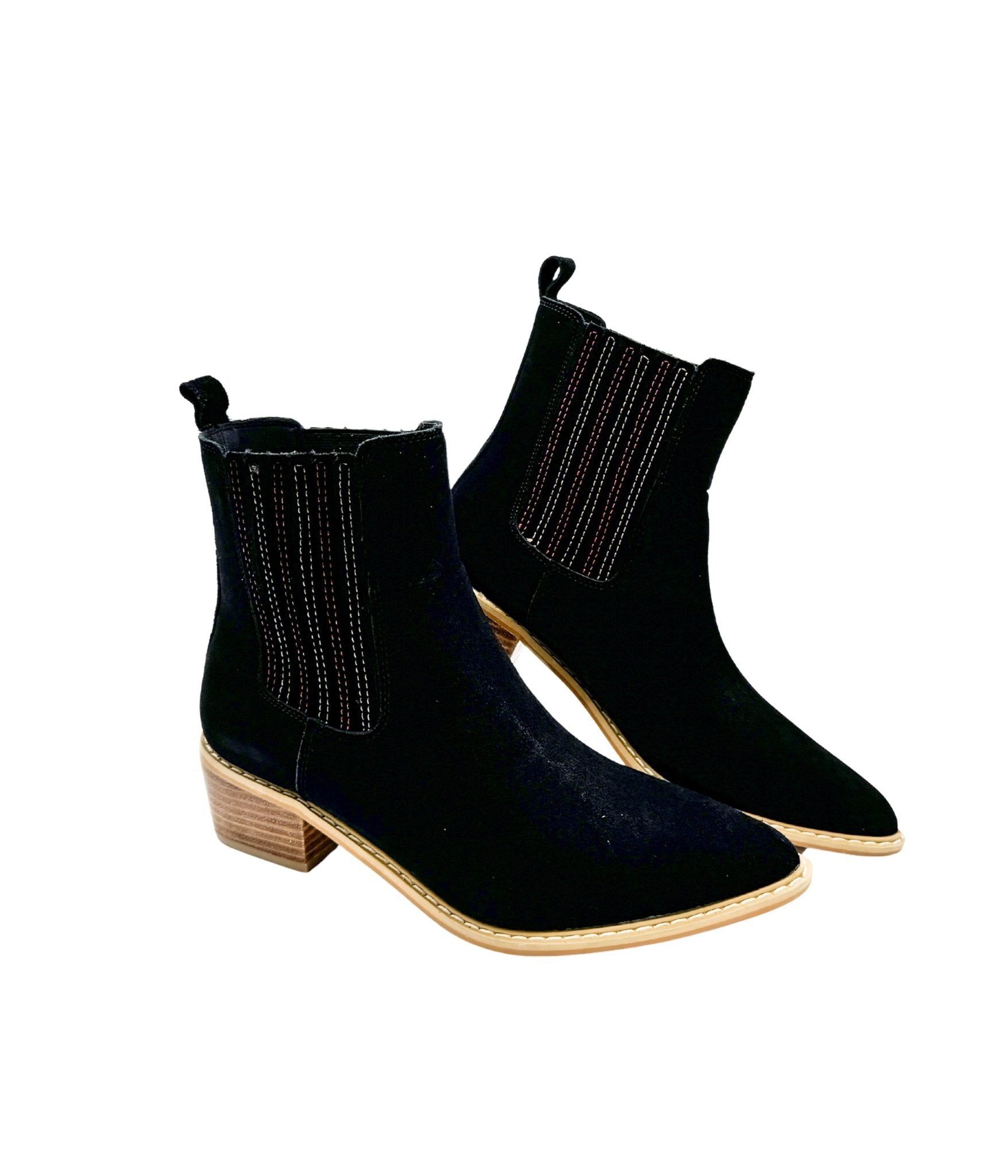 Leonor Suede Ankle Boot in Black - Loving God