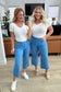 Lisa High Rise Control Top Wide Leg Crop Jeans in Sky Blue - Loving God