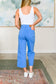Lisa High Rise Control Top Wide Leg Crop Jeans in Sky Blue - Loving God