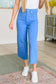 Lisa High Rise Control Top Wide Leg Crop Jeans in Sky Blue - Loving God