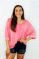 Loosely Speaking Oversized Basic Top in Fuchsia - Loving God