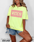 Loving God Amen Checkered Print Neon Colors Gildan Tshirt Oversized Crewneck Sweatshirt Tank Top Neon Womenswear Tee Trendy Summer Fashion - Loving God