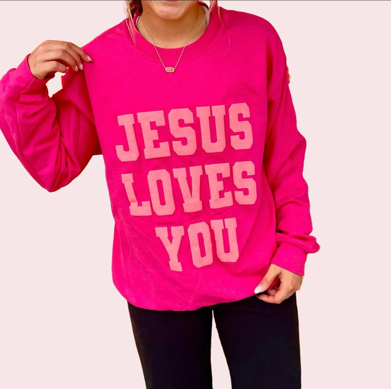 Loving God | Jesus Loves You Crewneck - Loving God