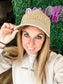 Loving God | Yeshua Hat Snapback Adjustable Tan Puff Embroidered Unisex - Loving God