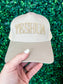 Loving God | Yeshua Hat Snapback Adjustable Tan Puff Embroidered Unisex - Loving God