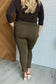 Magic Ankle Crop Skinny Pants in Olive - Loving God