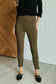 Magic Ankle Crop Skinny Pants in Olive - Loving God