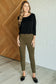 Magic Ankle Crop Skinny Pants in Olive - Loving God
