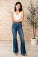 Miley High Waist Control Top Frayed Hem Flare Jeans - Loving God