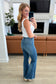 Miley High Waist Control Top Frayed Hem Flare Jeans - Loving God