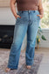 Mindy Mid Rise Wide Leg Jeans - Loving God