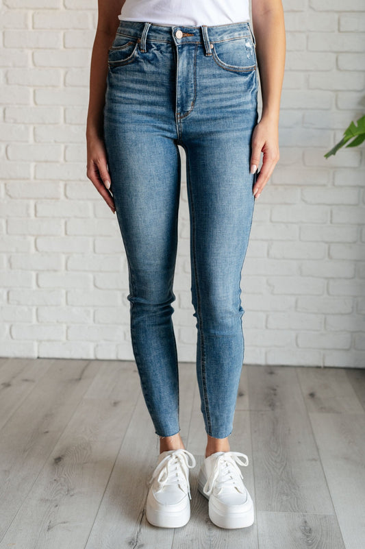 Nicole Tummy Control Skinny Jeans in Vintage Wash - Loving God