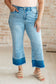 Olivia High Rise Wide Leg Crop Jeans in Medium Wash - Loving God