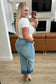 Olivia High Rise Wide Leg Crop Jeans in Medium Wash - Loving God
