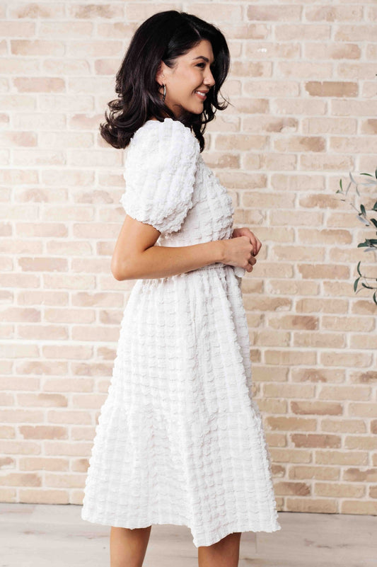 On Cloud Nine Bubble Midi Dress - Loving God