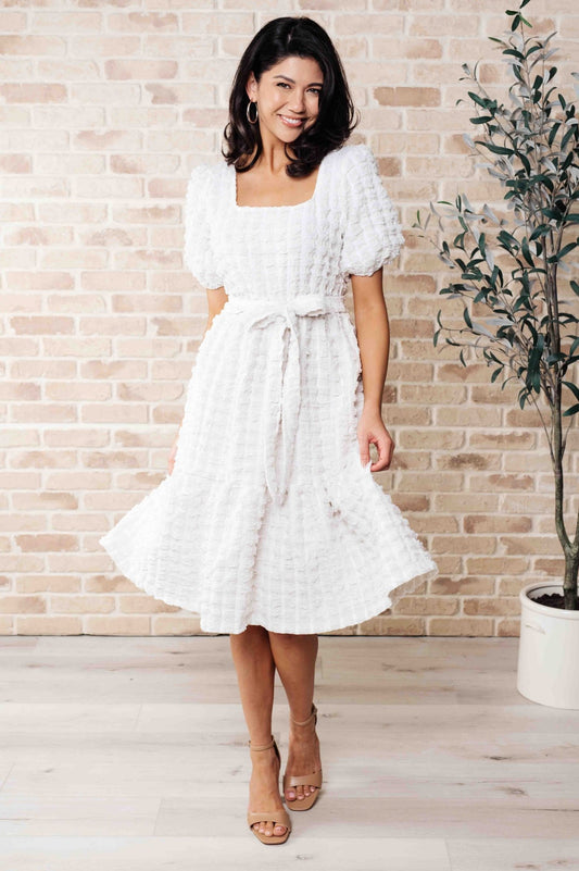 On Cloud Nine Bubble Midi Dress - Loving God