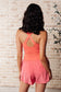 Raising Heart Rate Cutout Runsie In Coral Rose - Loving God