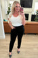 Reese Rhinestone Slim Fit Jeans in Black - Loving God