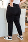 Reese Rhinestone Slim Fit Jeans in Black - Loving God