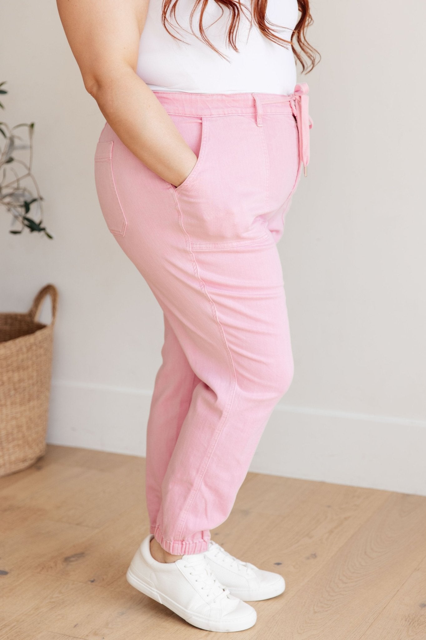 Regina High Rise Garment Dyed Denim Jogger - Loving God