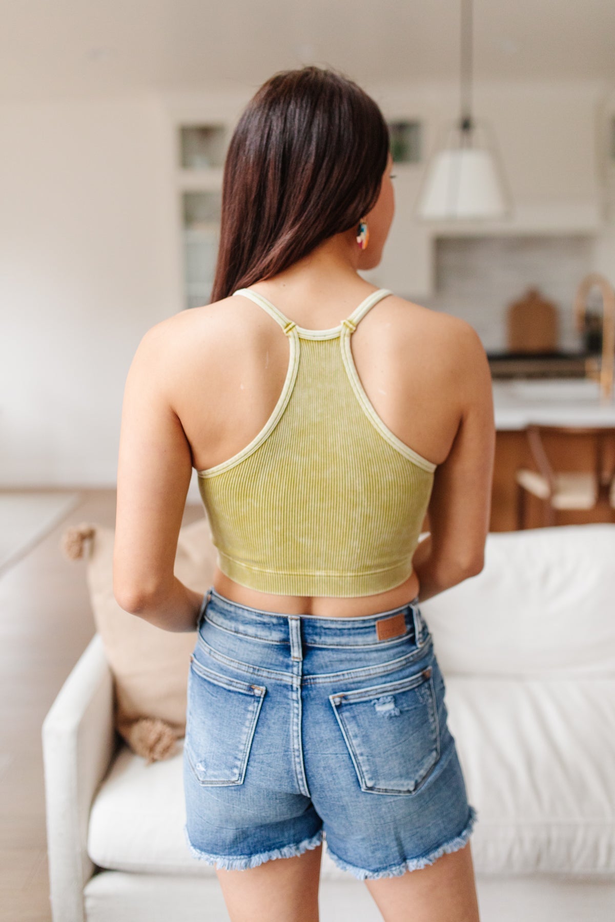 Rendezvous Crop Tank In Mustard - Loving God
