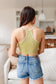 Rendezvous Crop Tank In Mustard - Loving God