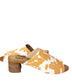 Richwood Peeptoe Tan and White Cowhide Slide - Loving God