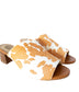 Richwood Peeptoe Tan and White Cowhide Slide - Loving God