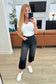Ryan High Rise Button Fly Wide Leg Crop Jeans - Loving God