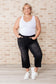 Ryan High Rise Button Fly Wide Leg Crop Jeans - Loving God