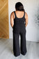Shavasana Everyday Wide Leg Jumpsuit in Black - Loving God