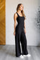 Shavasana Everyday Wide Leg Jumpsuit in Black - Loving God