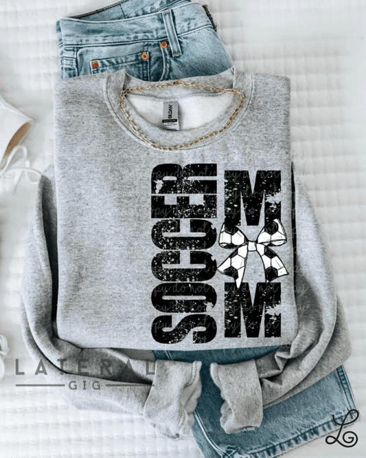 Soccer mom Bow Crewneck Sweatshirt - Loving God