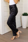 Tanya Control Top Faux Leather Pants in Black - Loving God