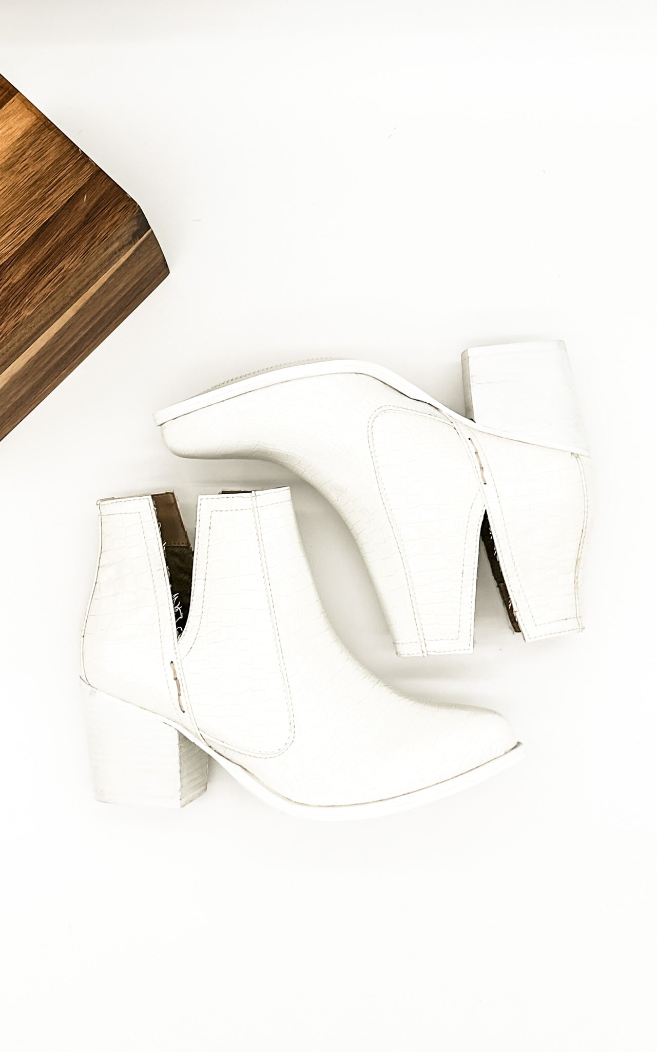 Tarim Bootie in White Croc - Loving God
