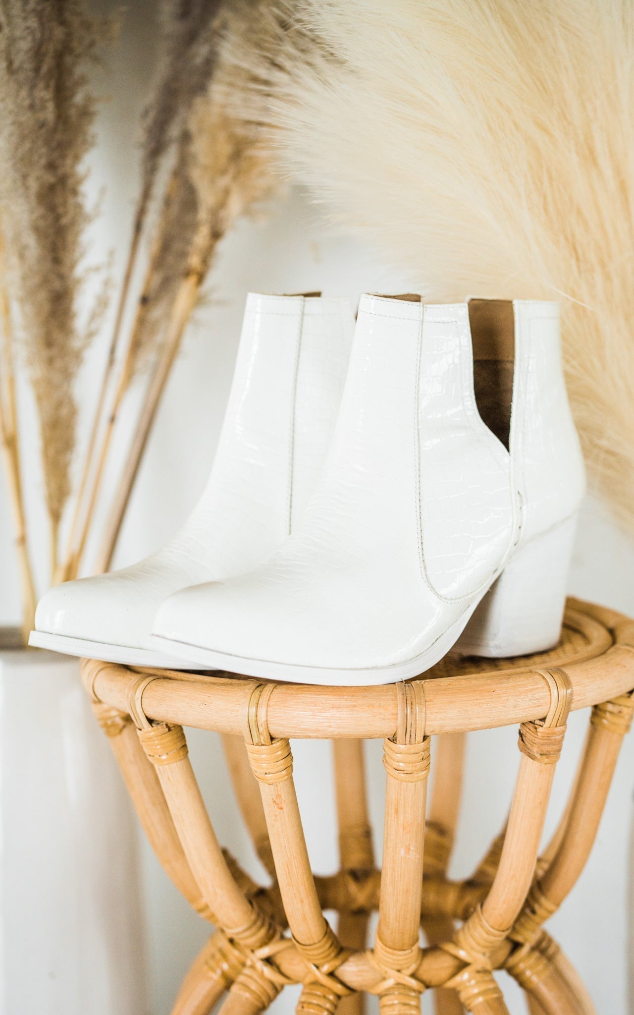 Tarim Bootie in White Croc - Loving God