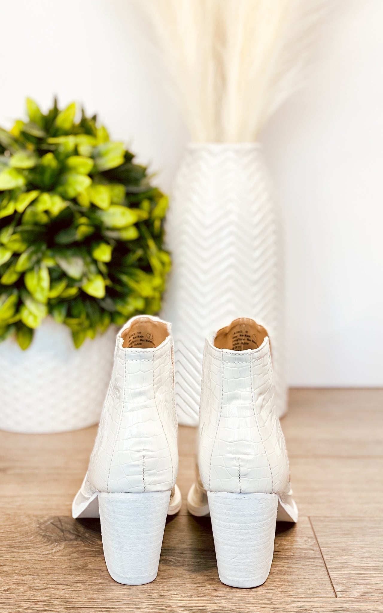 Tarim Bootie in White Croc - Loving God