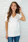 The Every Outfit Basic V - Neck Top in Off White - Loving God