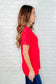 The Every Outfit Basic V - Neck Top in Ruby - Loving God