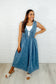 Too Cool For Fools Wide Leg Jumpsuit in Denim - Loving God